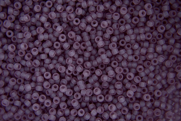 10g MIYUKI 11/0 Round Japanese Seed Beads 2mm 9142F Matte Transparent Smoky Amethyst Beadacious