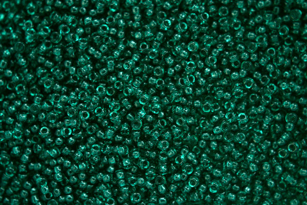 10g MIYUKI 11/0 Round Japanese Seed Beads 2mm 9147 Transparent Emerald Beadacious