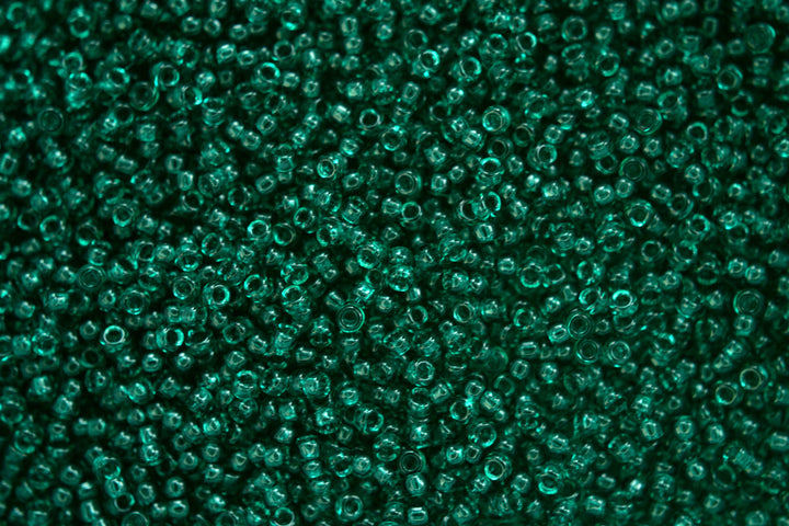 10g MIYUKI 11/0 Round Japanese Seed Beads 2mm 9147 Transparent Emerald Beadacious