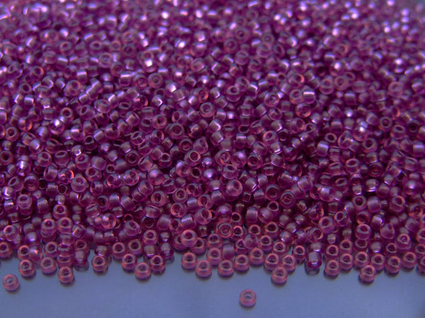 10g MIYUKI 11/0 Round Japanese Seed Beads 2mm 92401SF Semi Matte Transparent Light Amethyst Beadacious