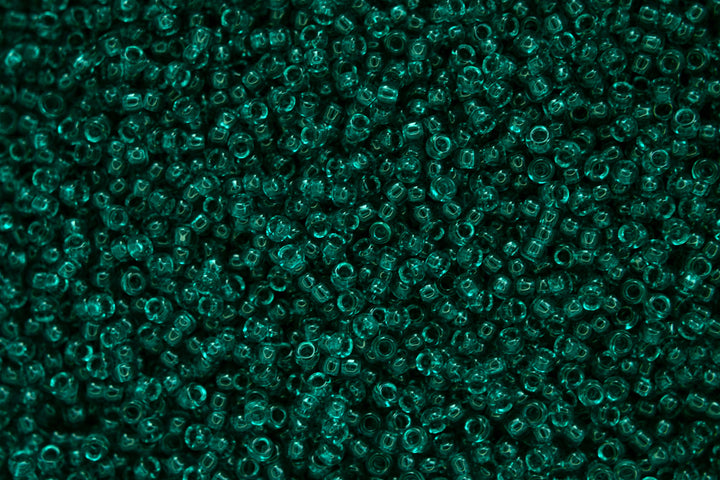 10g MIYUKI 11/0 Round Japanese Seed Beads 2mm 92405 Transparent Teal Beadacious