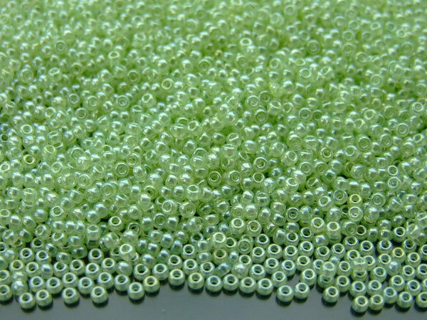 10g MIYUKI 11/0 Round Japanese Seed Beads 2mm 9371 Extra Pale Green Beadacious