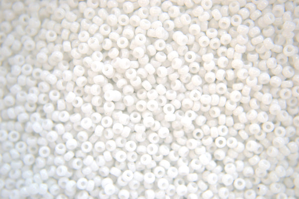 10g MIYUKI 11/0 Round Japanese Seed Beads 2mm 9402 White Beadacious