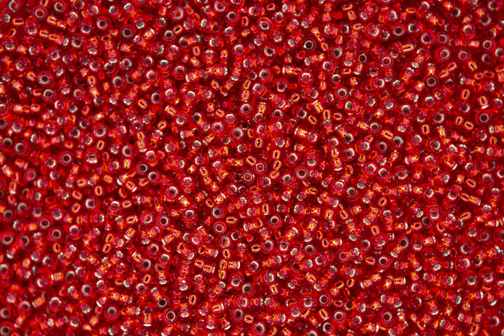 10g MIYUKI 15/0 Round Japanese Seed Beads 1.5mm 910 Silver Lined Flame Red Beadacious