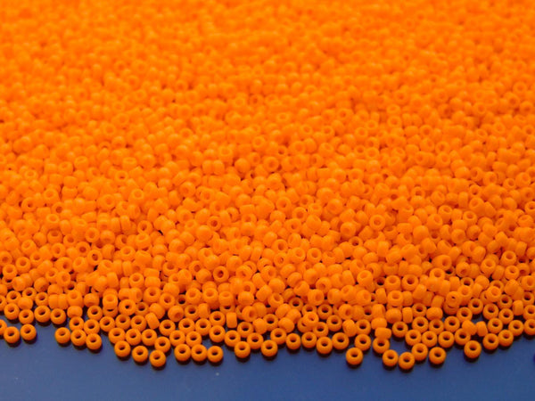 10g MIYUKI 15/0 Round Japanese Seed Beads 1.5mm 9405 Opaque Tangerine Beadacious