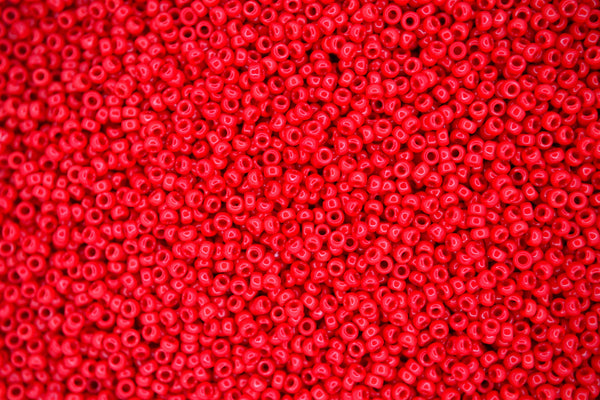 10g MIYUKI 15/0 Round Japanese Seed Beads 1.5mm 9408 Opaque Red Beadacious