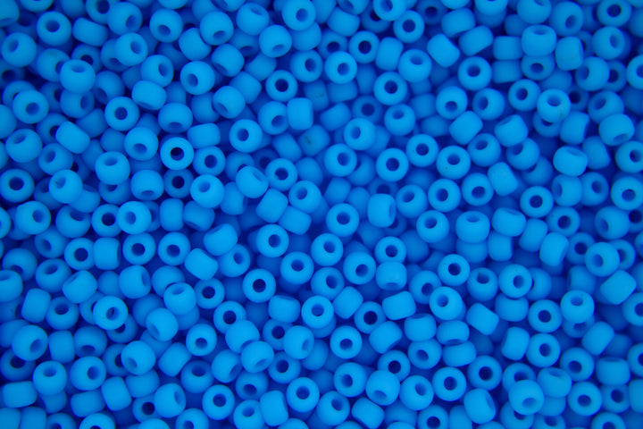 10g MIYUKI 8/0 Round Japanese Seed Beads 3mm 9413F Matte Opaque Light Blue Beadacious