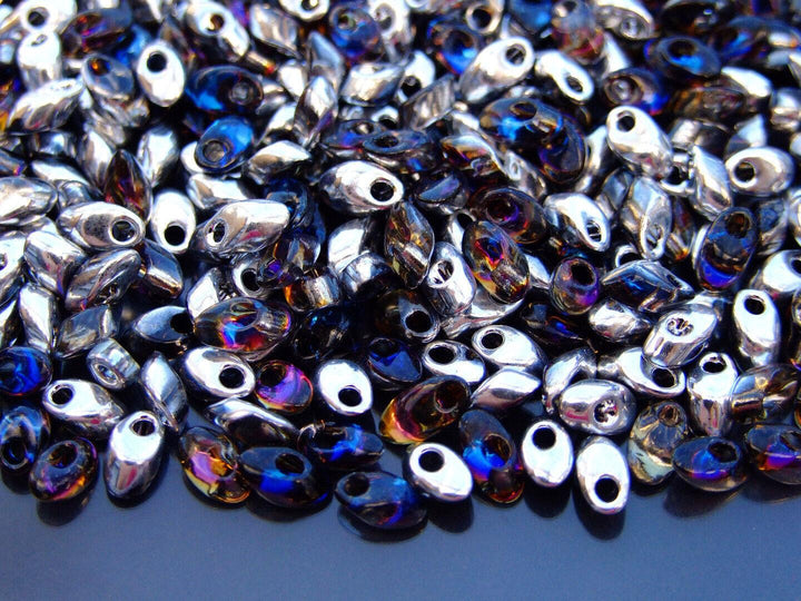 10g MIYUKI Long Magatama Japanese Beads 4x7mm Crystal Heliotrope Beadacious