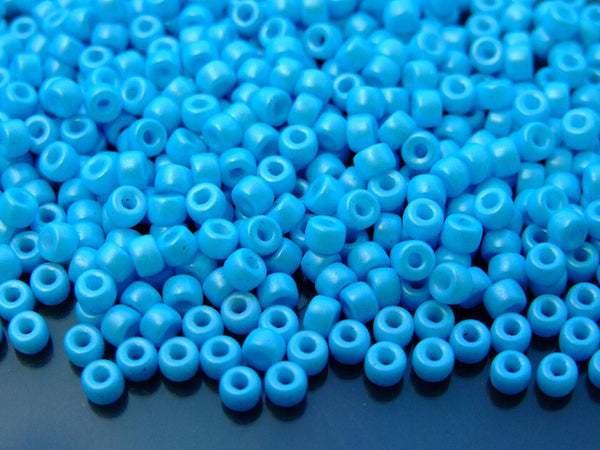 10g Matubo 6/0 Round Czech Seed Beads 4mm Pearl Shine Aqua Beadacious