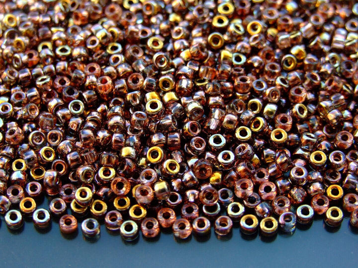 10g Matubo 8/0 Round Czech Seed Beads 3mm Apollo Gold Beadacious