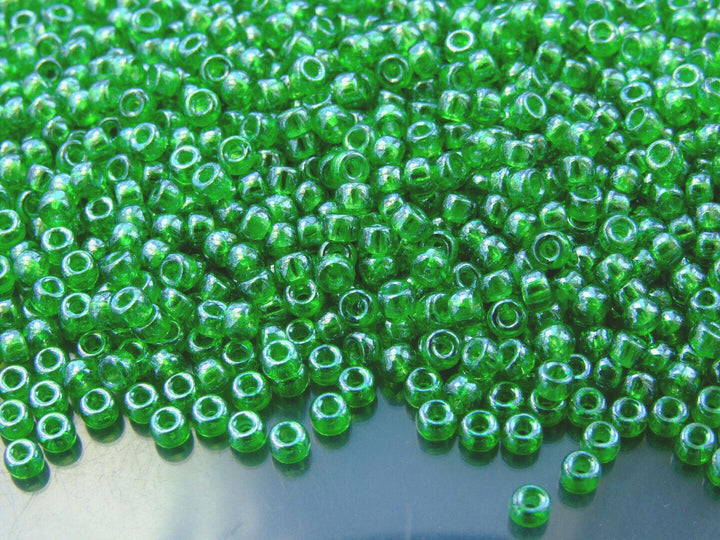 10g Matubo 8/0 Round Czech Seed Beads 3mm Chrysolite Luster Beadacious