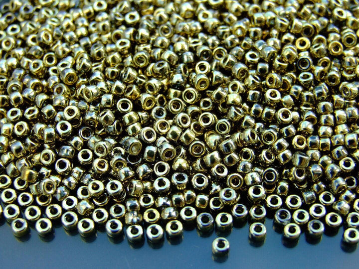 10g Matubo 8/0 Round Czech Seed Beads 3mm Gold Beadacious