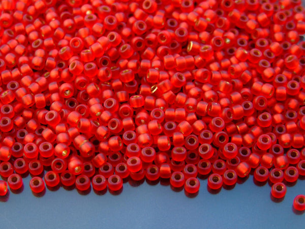 10g Matubo 8/0 Round Czech Seed Beads 3mm Ice Lined Siam Ruby Bronze Beadacious