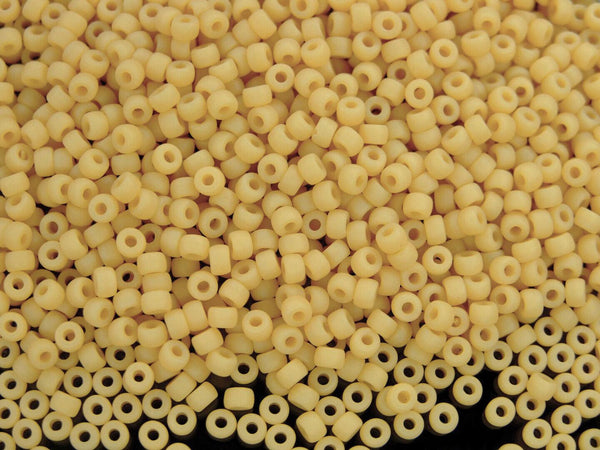 10g Matubo 8/0 Round Czech Seed Beads 3mm Matte Opaque Ivory Beadacious