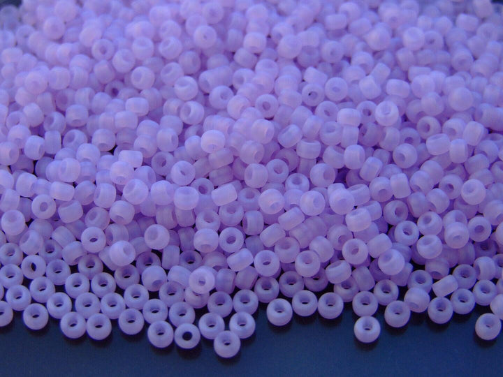 10g Matubo 8/0 Round Czech Seed Beads 3mm Opal Dark Violet Matt Beadacious