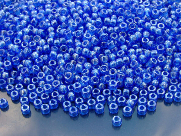 10g Matubo 8/0 Round Czech Seed Beads 3mm Sapphire Luster Beadacious