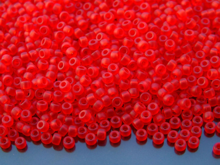 10g Matubo 8/0 Round Czech Seed Beads 3mm Siam Ruby Matt Beadacious