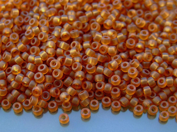 10g Matubo 8/0 Round Czech Seed Beads 3mm Smoky Topaz Matt Beadacious