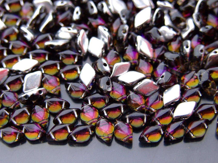 10g Matubo GemDuo Czech Seed Beads 5x8mm Backlit Midnight Beadacious