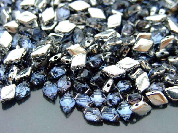 10g Matubo GemDuo Czech Seed Beads 5x8mm Backlit Periwinkle Beadacious