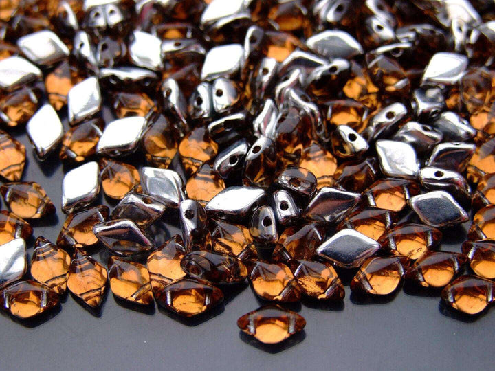 10g Matubo GemDuo Czech Seed Beads 5x8mm Backlit Toffee Beadacious