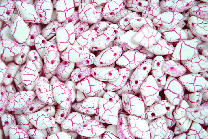 10g Matubo GemDuo Czech Seed Beads 5x8mm Ionic White Pink Beadacious