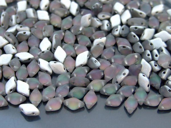 10g Matubo GemDuo Czech Seed Beads 5x8mm Matte Backlit Spectrum Beadacious