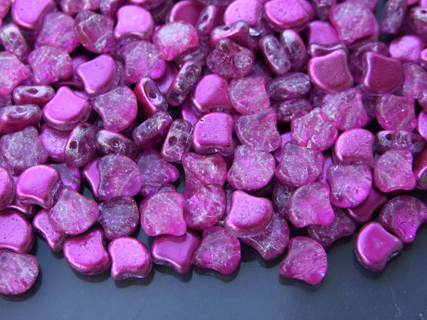 10g Matubo Ginko Duo Czech Seed Beads 7.5x7.5mm Slushy Bubble Gum Beadacious