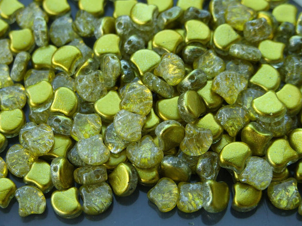 10g Matubo Ginko Duo Czech Seed Beads 7.5x7.5mm Slushy Pineapple Beadacious