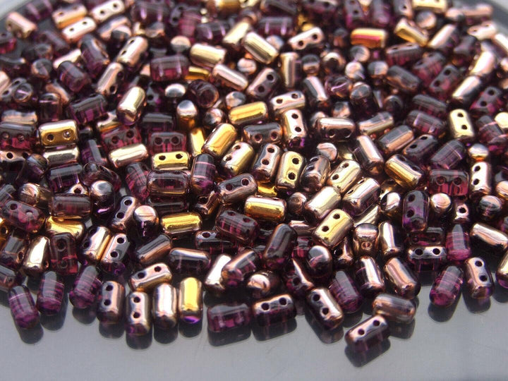 10g Matubo Rulla Czech Seed Beads 3x5mm Copper Amethyst Beadacious