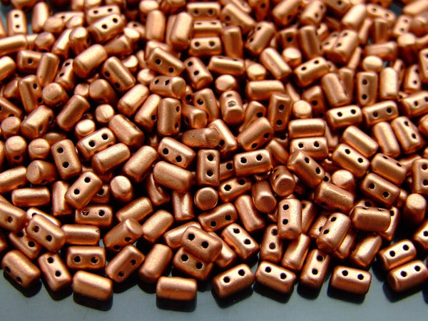 10g Matubo Rulla Czech Seed Beads 3x5mm Matte Metallic Copper Beadacious