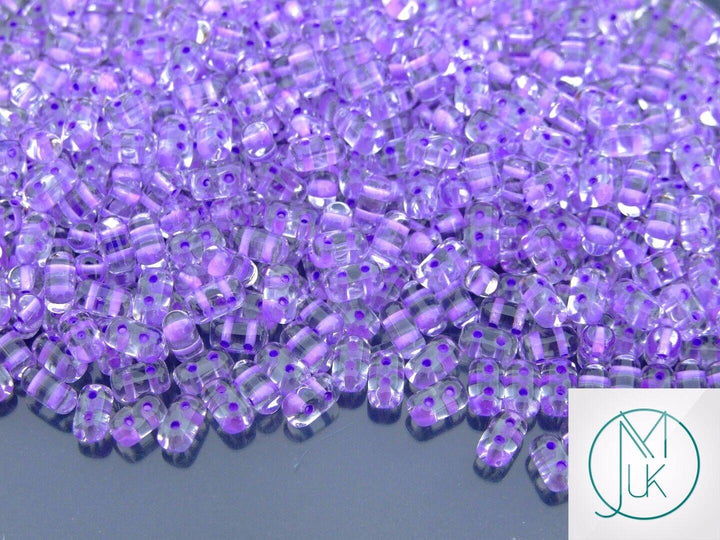 10g Matubo Rulla Czech Seed Beads 3x5mm Purple Lined Beadacious