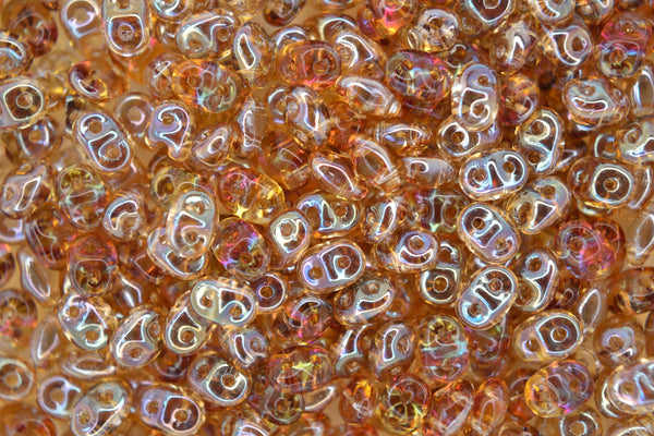 10g Matubo SuperDuo Czech Seed Beads 2.5x5mm Celsian Transparent Crystal Beadacious