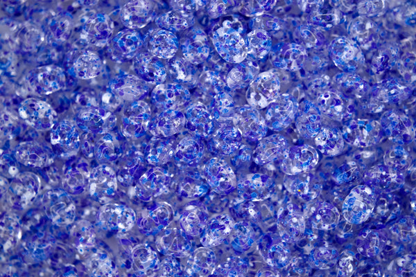 10g Matubo SuperDuo Czech Seed Beads 2.5x5mm Confetti Splash Indigo Beadacious