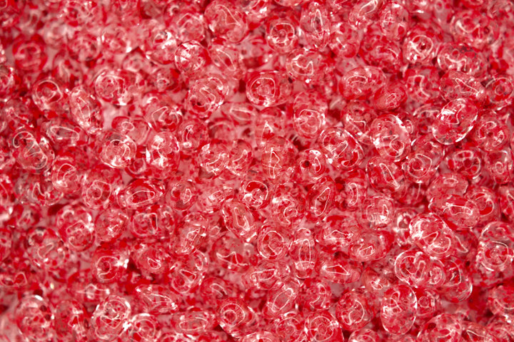 10g Matubo SuperDuo Czech Seed Beads 2.5x5mm Confetti Splash Red Pink Beadacious