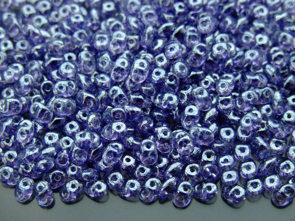 10g Matubo SuperDuo Czech Seed Beads 2.5x5mm Luster Tanzanite Beadacious