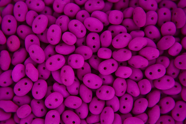 10g Matubo SuperDuo Czech Seed Beads 2.5x5mm Neon Dark Purple Beadacious