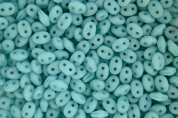 10g Matubo SuperDuo Czech Seed Beads 2.5x5mm Opal Seafoam Matte Beadacious