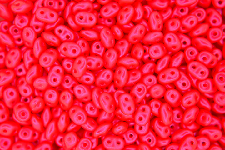 10g Matubo SuperDuo Czech Seed Beads 2.5x5mm Pearl Shine Tutti Frutti Watermelon Beadacious