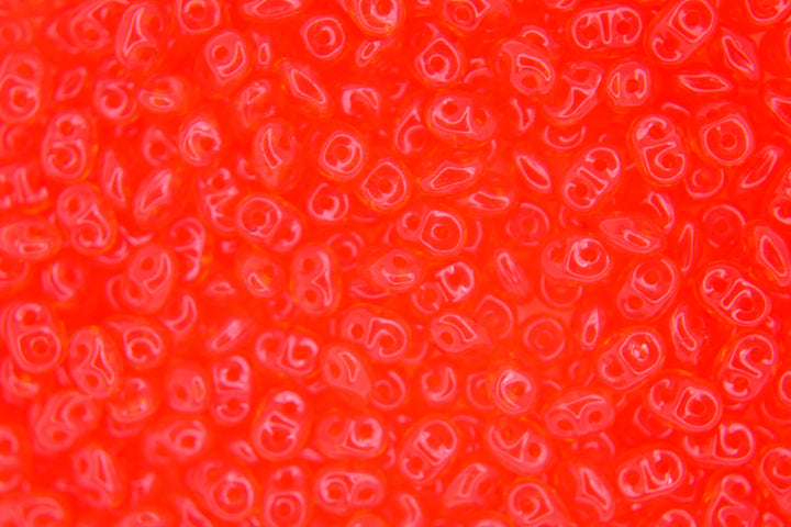 10g Matubo SuperDuo Czech Seed Beads 2.5x5mm Transparent Orange Hyacinth Beadacious