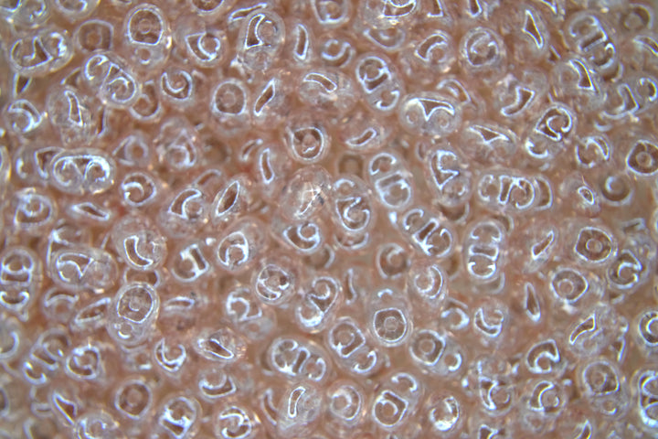 10g Matubo SuperDuo Czech Seed Beads 2.5x5mm Transparent Pink Rosaline Luster Beadacious