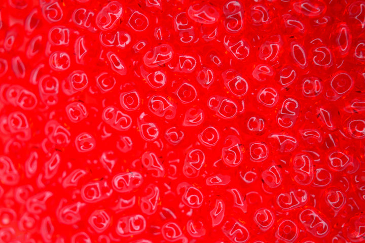 10g Matubo SuperDuo Czech Seed Beads 2.5x5mm Transparent Siam Ruby Beadacious