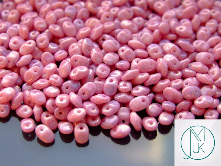 10g Matubo SuperUno Czech Seed Beads 2.5x5mm Chalk Lila Luster Beadacious