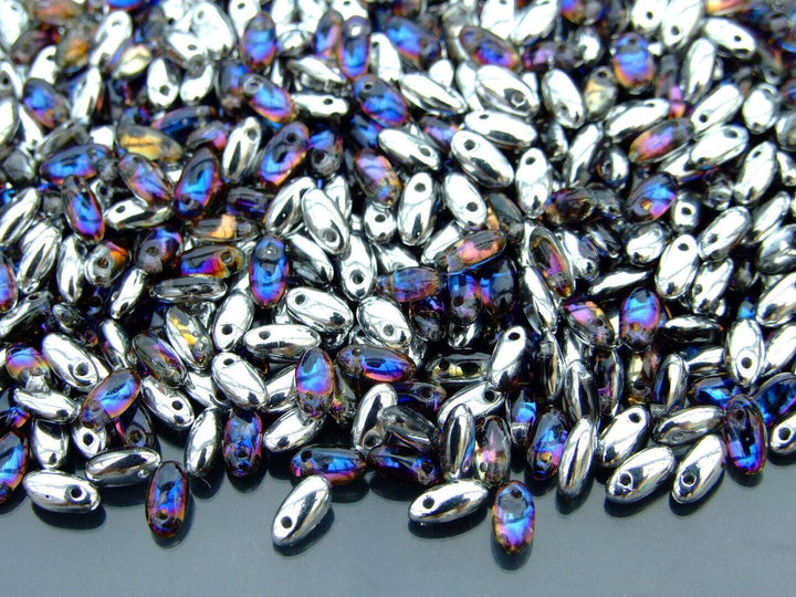 10g Rizo Czech Seed Beads 2.5x6mm Bermuda Beadacious