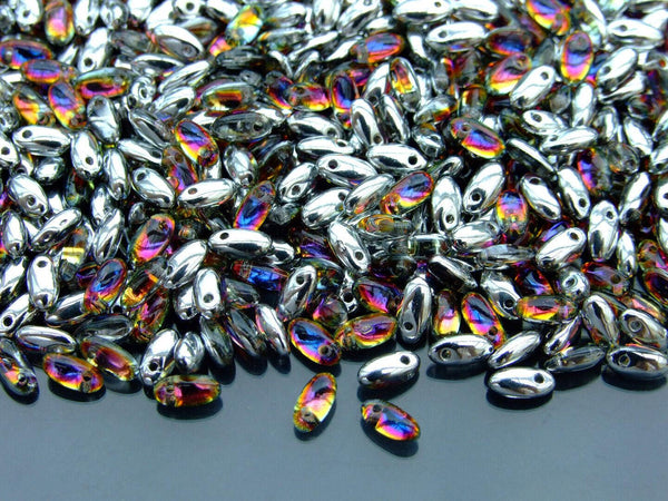 10g Rizo Czech Seed Beads 2.5x6mm Volcano Beadacious