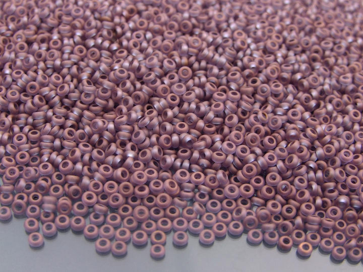 10g TOHO 11/0 Demi Japanese Seed Beads 2mm 633F Frosted Brown Sugar Beadacious