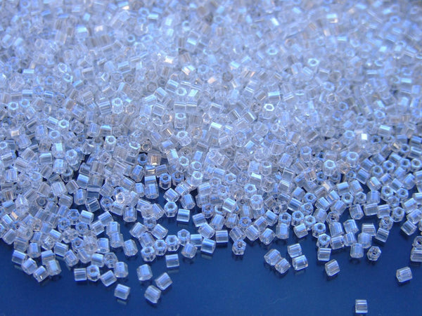 10g TOHO 11/0 Hexagon Japanese Seed Beads Size 2mm 101 Transparent Crystal Luster Beadacious