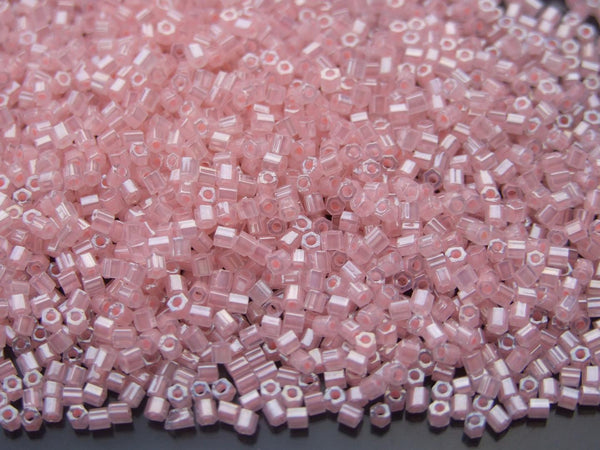 10g TOHO 11/0 Hexagon Japanese Seed Beads Size 2mm 145 Ceylon Innocent Pink Beadacious