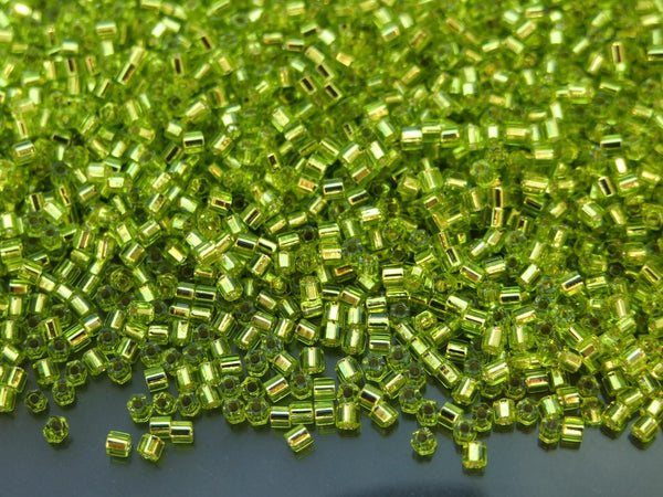 10g TOHO 11/0 Hexagon Japanese Seed Beads Size 2mm 24 Lime Green Beadacious