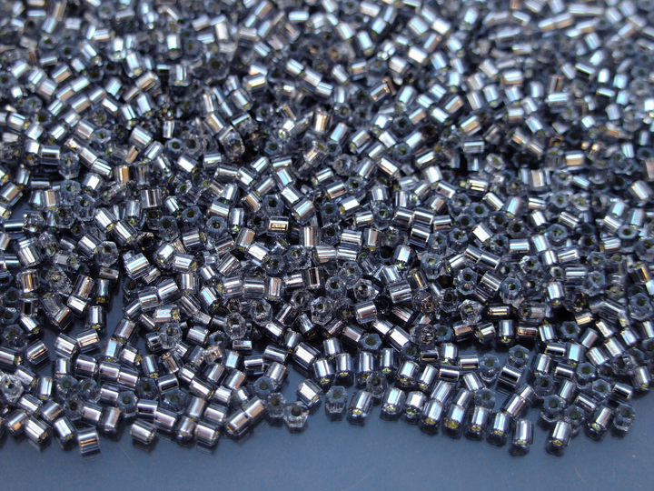 10g TOHO 11/0 Hexagon Japanese Seed Beads Size 2mm 29B Silver Lined Gray Beadacious